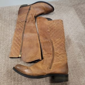 Steve Madden Riding Boots Womens 11 Cognac Leather
